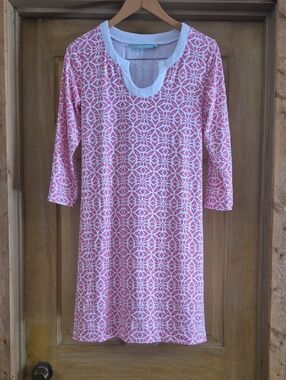 Anthony's Resortwear Dress In Pink And White Size Small